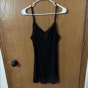 Victoria's Secret Black Lace Chemise/Slip Dress